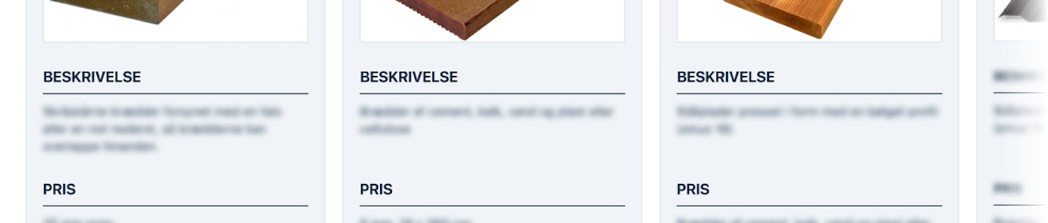 Brædder til udendørs trapper Brædder til udendørs trapper